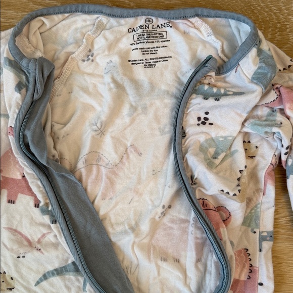 Caden Lane Dinosaur Convertible Zip Romper 6-12 Months - Picture 3 of 5